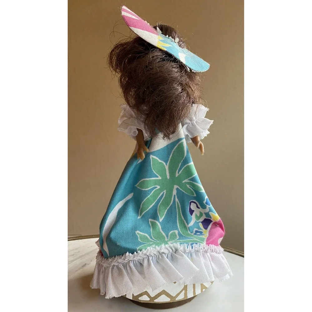 Vintage Hawaiian Music Box Lanakila Crafts Rotating Revolving Hula Doll USA Made